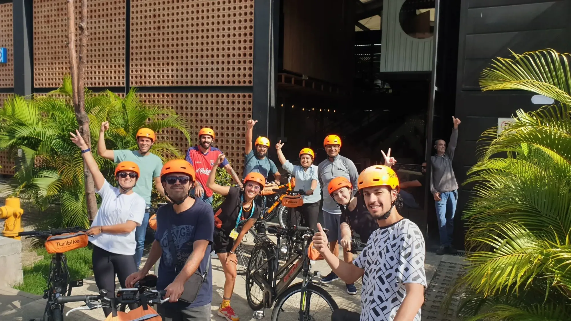 LandingAI team biking