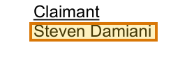 The region of the sample Arbitration Award containing Claimant, with the extracted value outlined