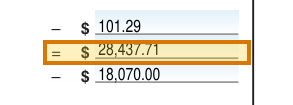 The region of the sample Auto Lease Agreement containing Adjusted capitalized cost, with the extracted value outlined