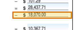 The region of the sample Auto Lease Agreement containing Residual value, with the extracted value outlined