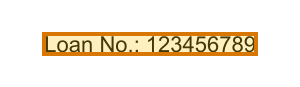 The region of the sample Bailee Letter containing Loan number, with the extracted value outlined