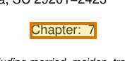 The region of the sample Bankruptcy Discharge containing Chapter, with the extracted value outlined