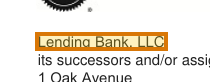 The region of the sample Closing Protection Letter containing Lender protected, with the extracted value outlined
