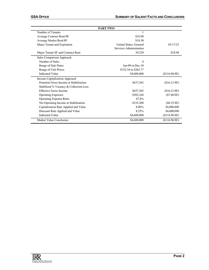 Page 5 of the sample Commercial Real Estate Appraisal