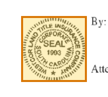 The region of the sample Commitment for Title Insurance containing Seal or stamp, with the extracted value outlined