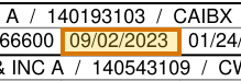 The region of the sample Consolidated 1099 containing Date acquired, with the extracted value outlined