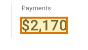 The region of the sample Credit Report containing Monthly payments, with the extracted value outlined