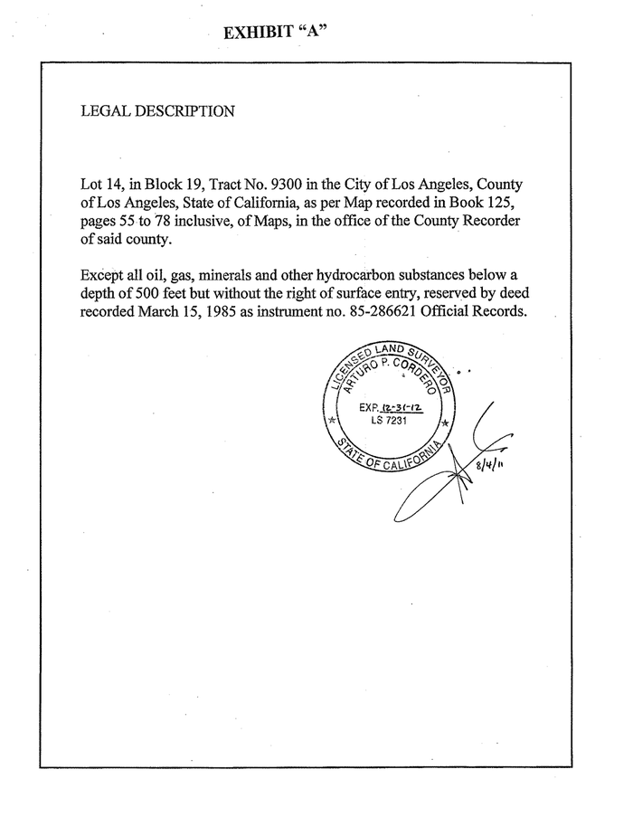 Page 2 of the sample Deed