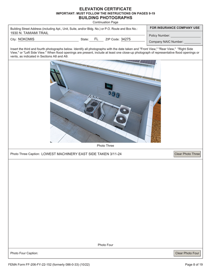 Page 7 of the sample Elevation Certificate (Flood)