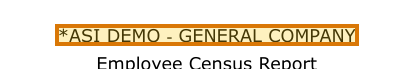 The region of the sample Employee Census containing Company, with the extracted value outlined