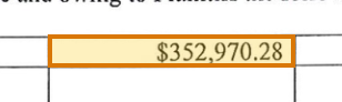 The region of the sample Foreclosure Judgment containing Principal, with the extracted value outlined