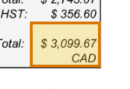 The region of the sample Invoice containing Total due, with the extracted value outlined