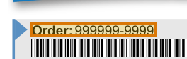 The region of the sample Stool Test Report containing Order number, with the extracted value outlined