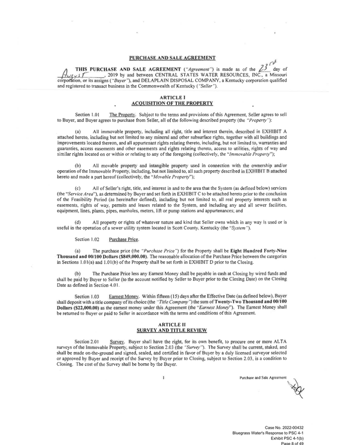 Page 8 of the sample Letter of Intent