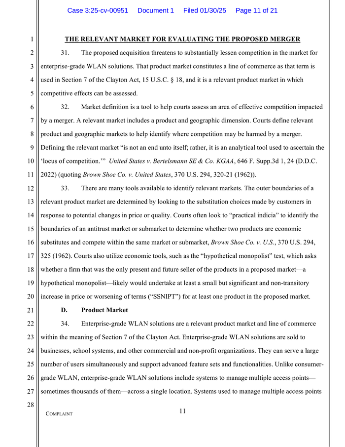 Page 11 of the sample Litigation Complaint