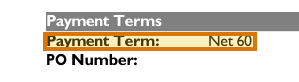 The region of the sample Master Services Agreement containing Payment term, with the extracted value outlined