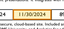 The region of the sample Master Services Agreement containing Prorated period end, with the extracted value outlined