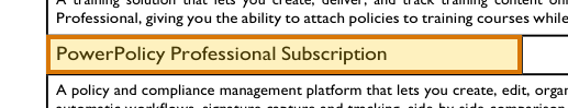 The region of the sample Master Services Agreement containing Subscription, with the extracted value outlined