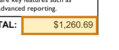The region of the sample Master Services Agreement containing Prorated total, with the extracted value outlined