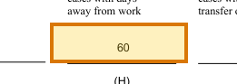 The region of the sample OSHA Log containing Cases with days away from work (H), with the extracted value outlined