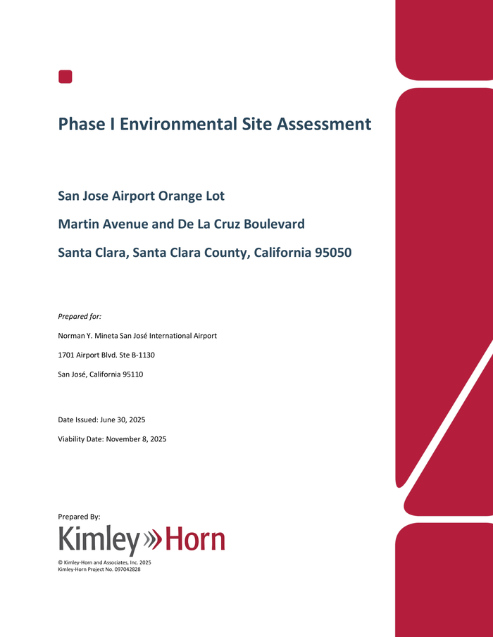 Page 1 of the sample Phase I Environmental Site Assessment