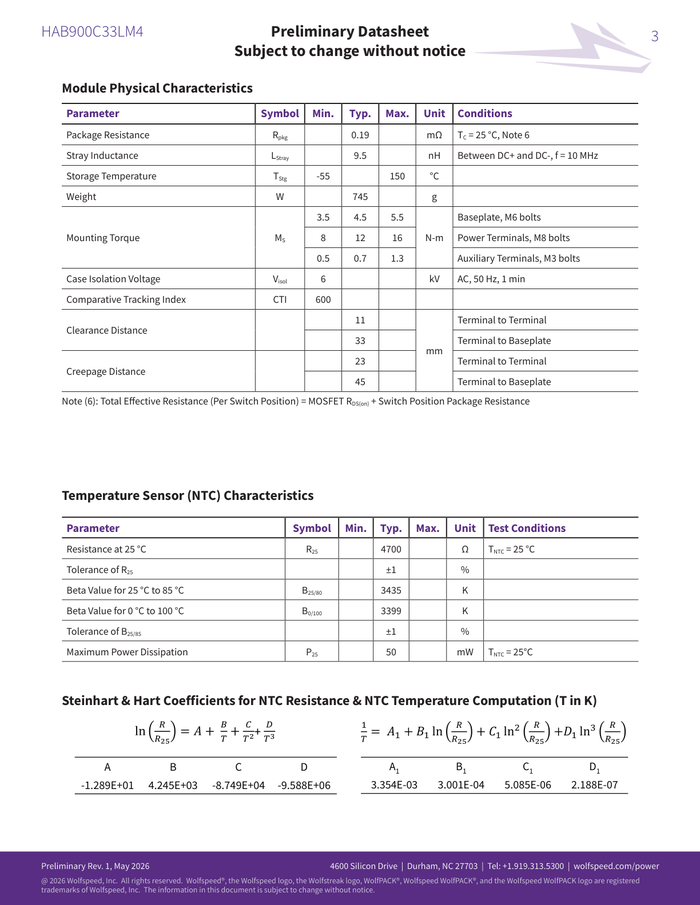 Page 3 of the sample Product Data Sheet