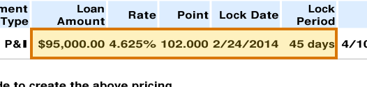 The region of the sample Rate Lock containing Locked rate, with the extracted value outlined