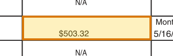 The region of the sample Retail Installment Sale Contract containing Monthly payment, with the extracted value outlined