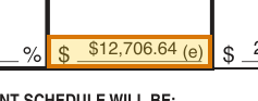 The region of the sample Retail Installment Sale Contract containing Finance charge, with the extracted value outlined