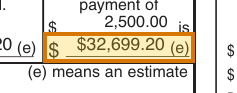 The region of the sample Retail Installment Sale Contract containing Total sale price, with the extracted value outlined