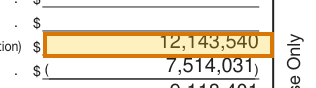 The region of the sample Schedule K-1 containing Other increase (item L), with the extracted value outlined