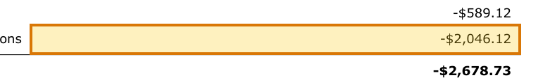 The region of the sample Student Loan Statement containing Salary and wage deductions, with the extracted value outlined