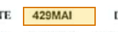 The region of the sample Vehicle Registration containing Plate number, with the extracted value outlined