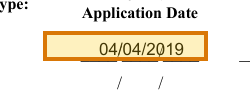 The region of the sample Wind Mitigation Inspection containing Roof permit application date, with the extracted value outlined