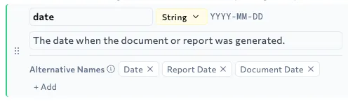 Schema field details