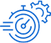 time Icon showing clock and gear