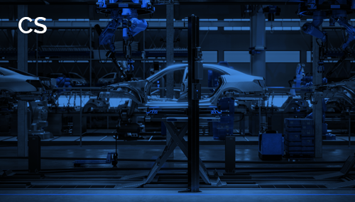 Image of car assembly line