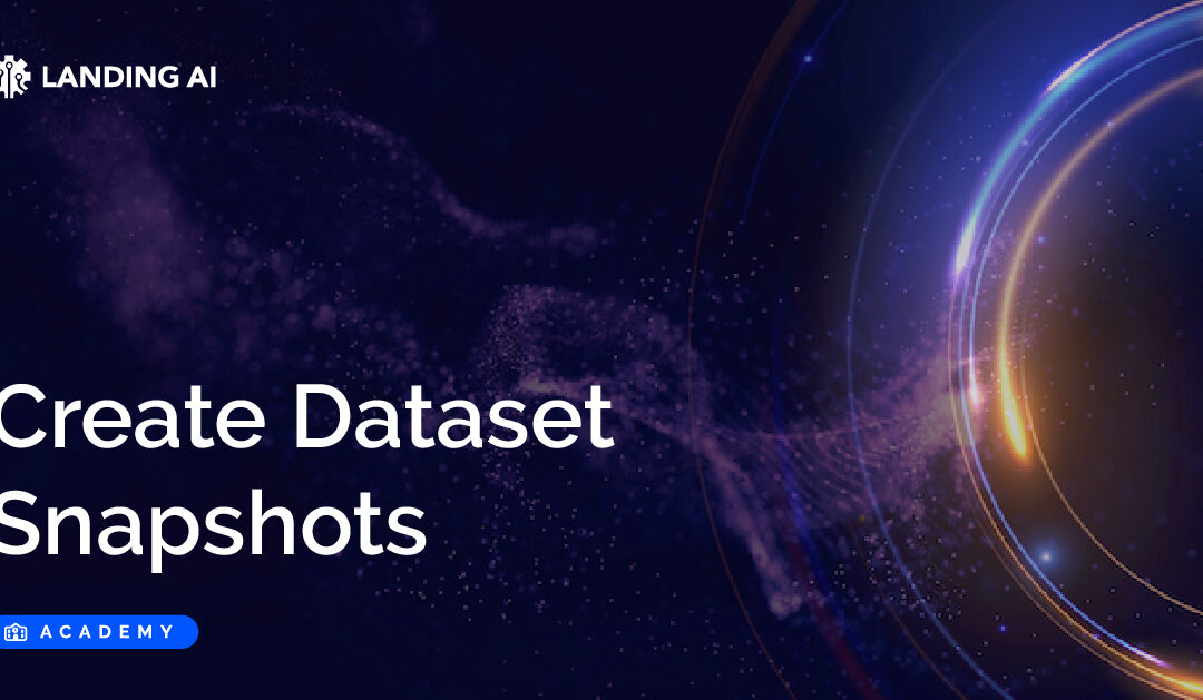 Create Dataset Snapshots
